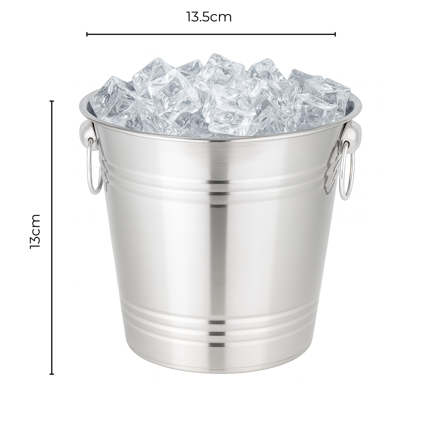 Hielera Cubetera De Acero Para Botella Latas Hielo Bar 13,5cm