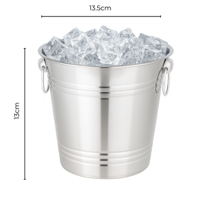 Hielera Cubetera De Acero Para Botella Latas Hielo Bar 13,5cm