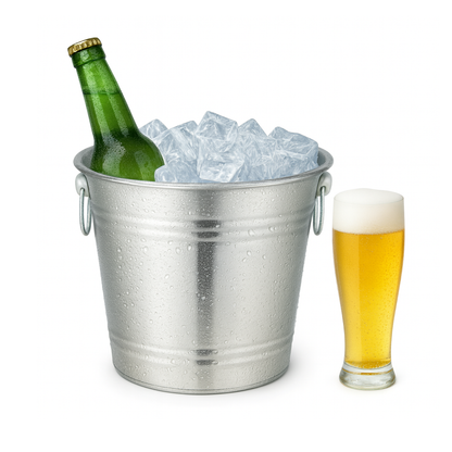 Hielera Cubetera De Acero Para Botella Latas Hielo Bar 13,5cm