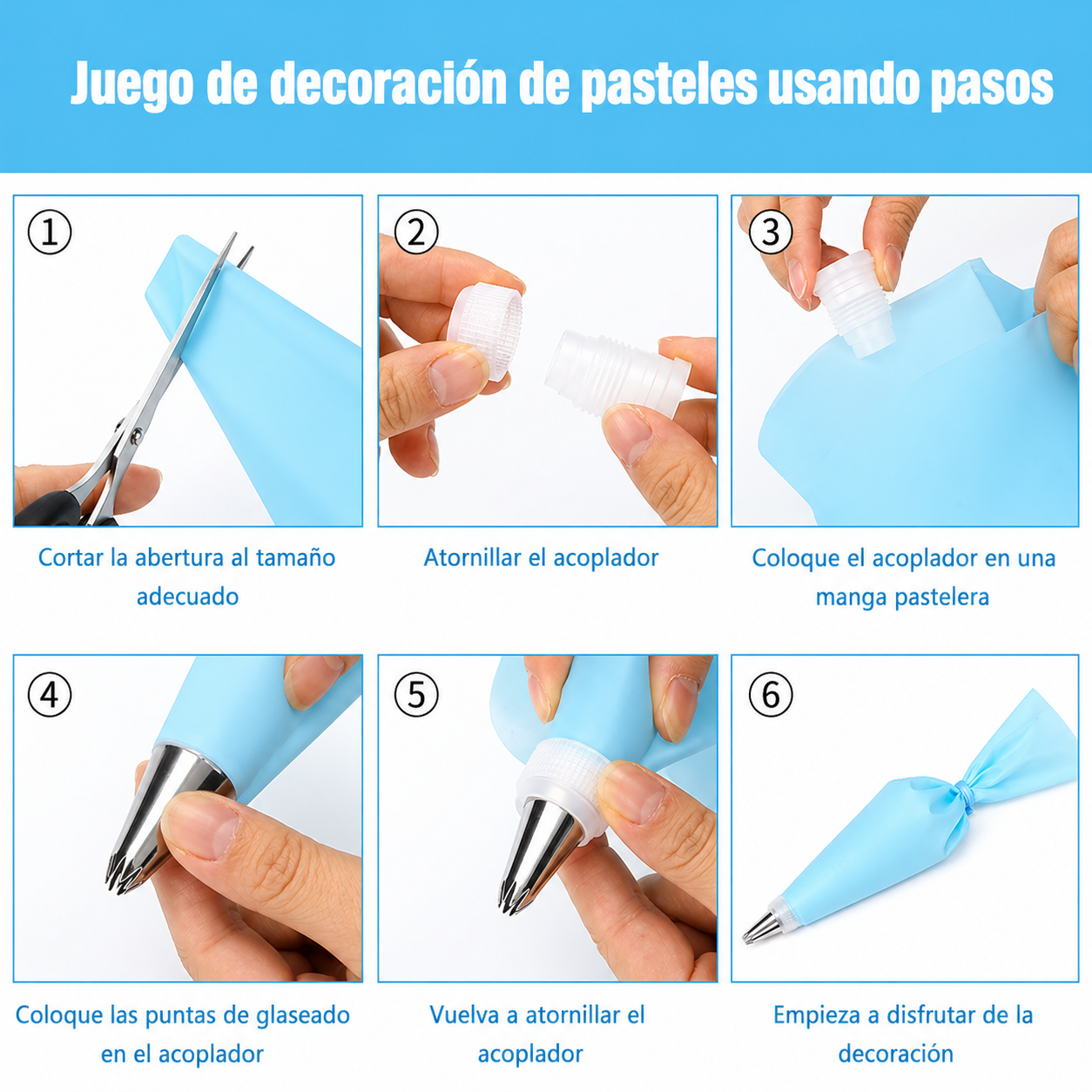 Set Kit De Decoración De Tortas Y Reposteria 63 Pcs Cupcakes