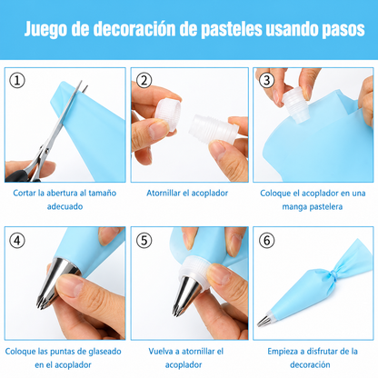 Set Kit De Decoración De Tortas Y Reposteria 63 Pcs Cupcakes