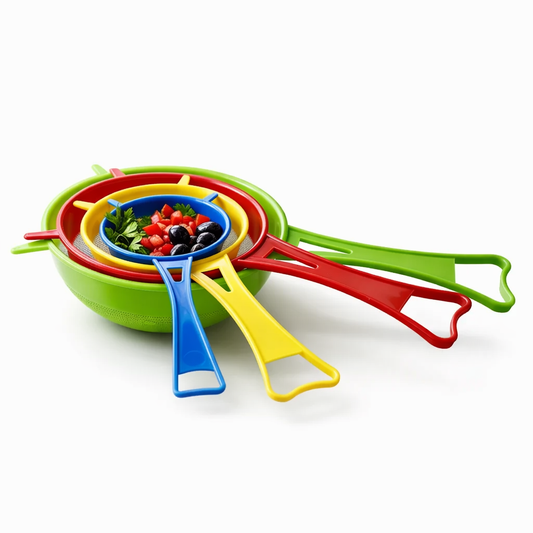Set X4 Colador De Plastico Colador Escurridor Repostería