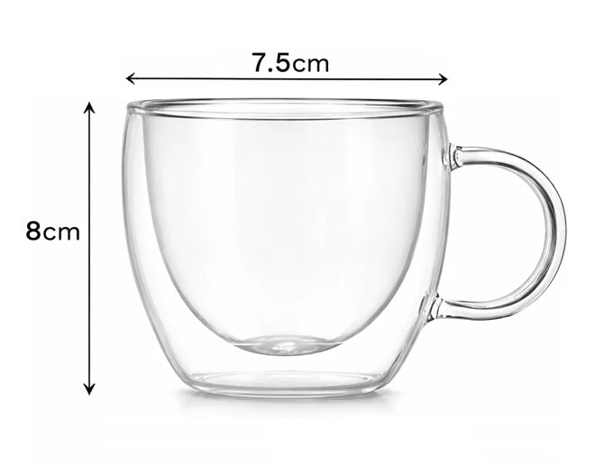 Taza Espresso Doble Vidrio 150ml Termica Cafe