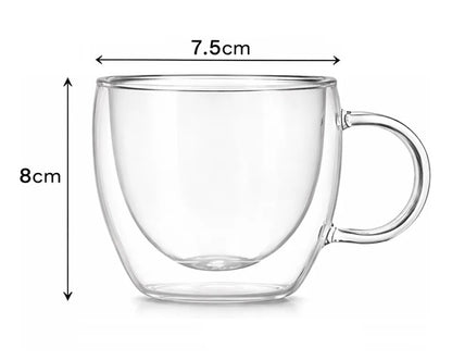 Taza Espresso Doble Vidrio 150ml Termica Cafe