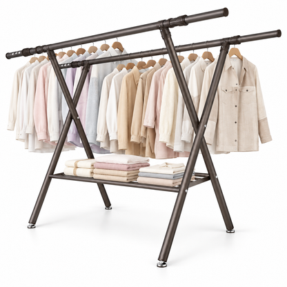 Tendedero De Ropa Plegable Ajustable Extensible 150-230cm