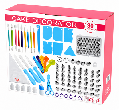 Set Kit De Decoración De Tortas Y Cupcakes Reposteria 90 Pcs