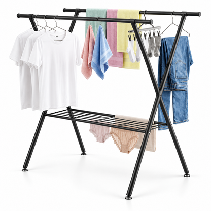Tendedero Ropa Colgador Plegable Ajustable Extensible 141cm