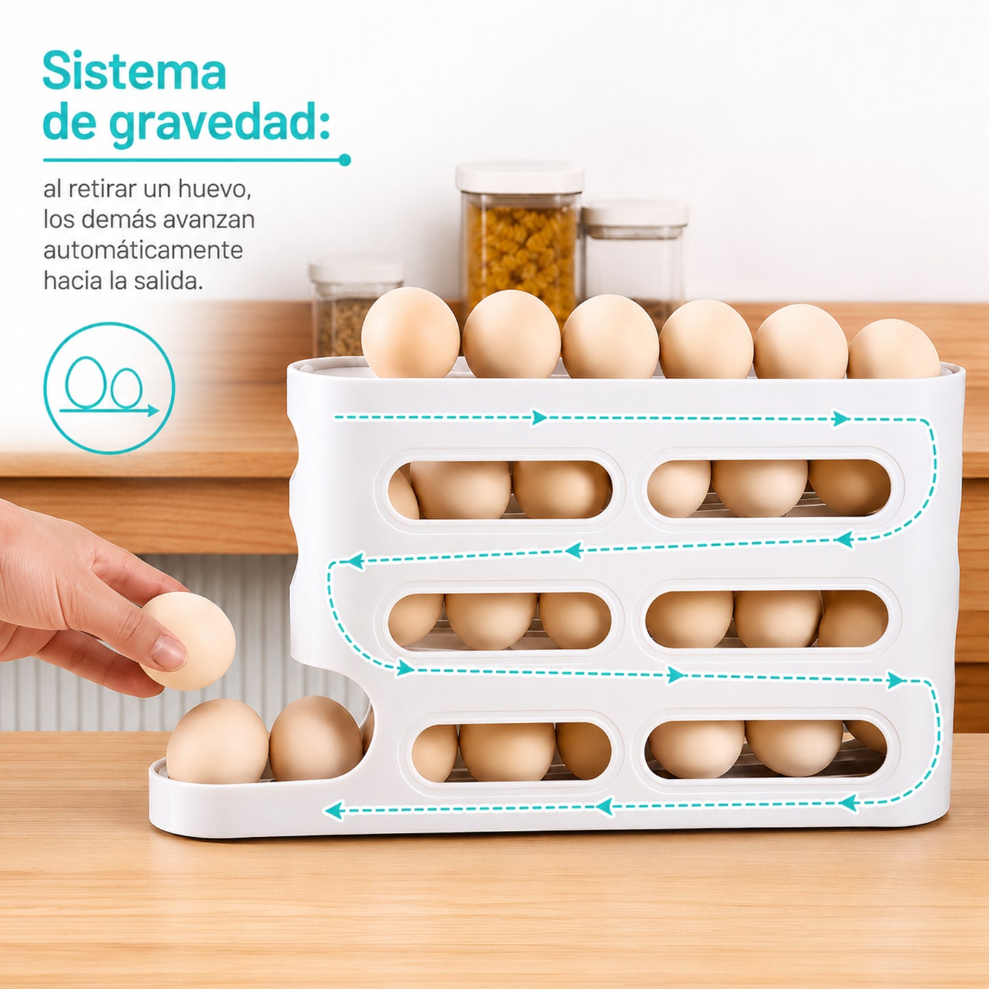 Organizador De Huevos Dispensador De Huevos Porta Huevos 26p