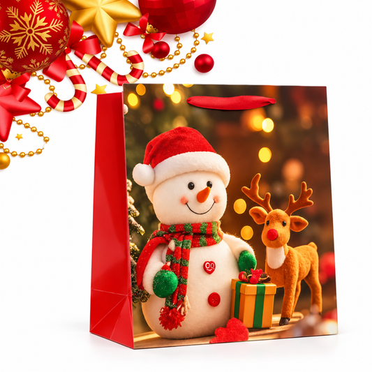 Bolsa De Regalo Navidad Grande Bolsa Navideña 26x18x10cm