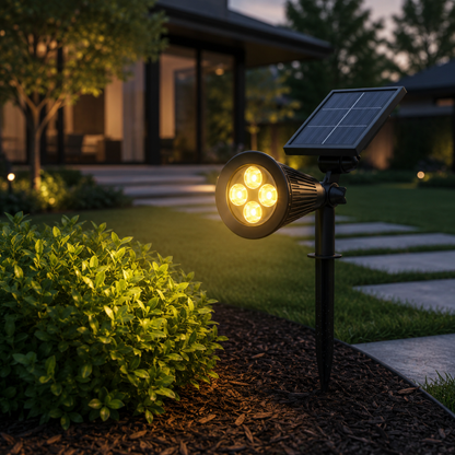 Led Solar Cesped Luz Foco Al Aire Libre Jardin Foco Estaca