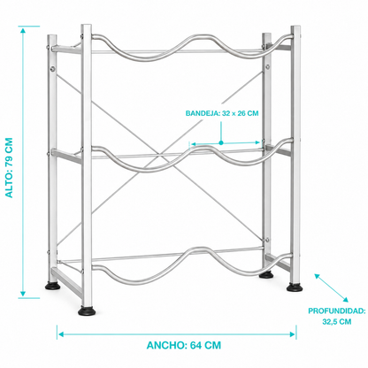 Estante Organizador Rack 6 Botellones Bidones Agua 20lt