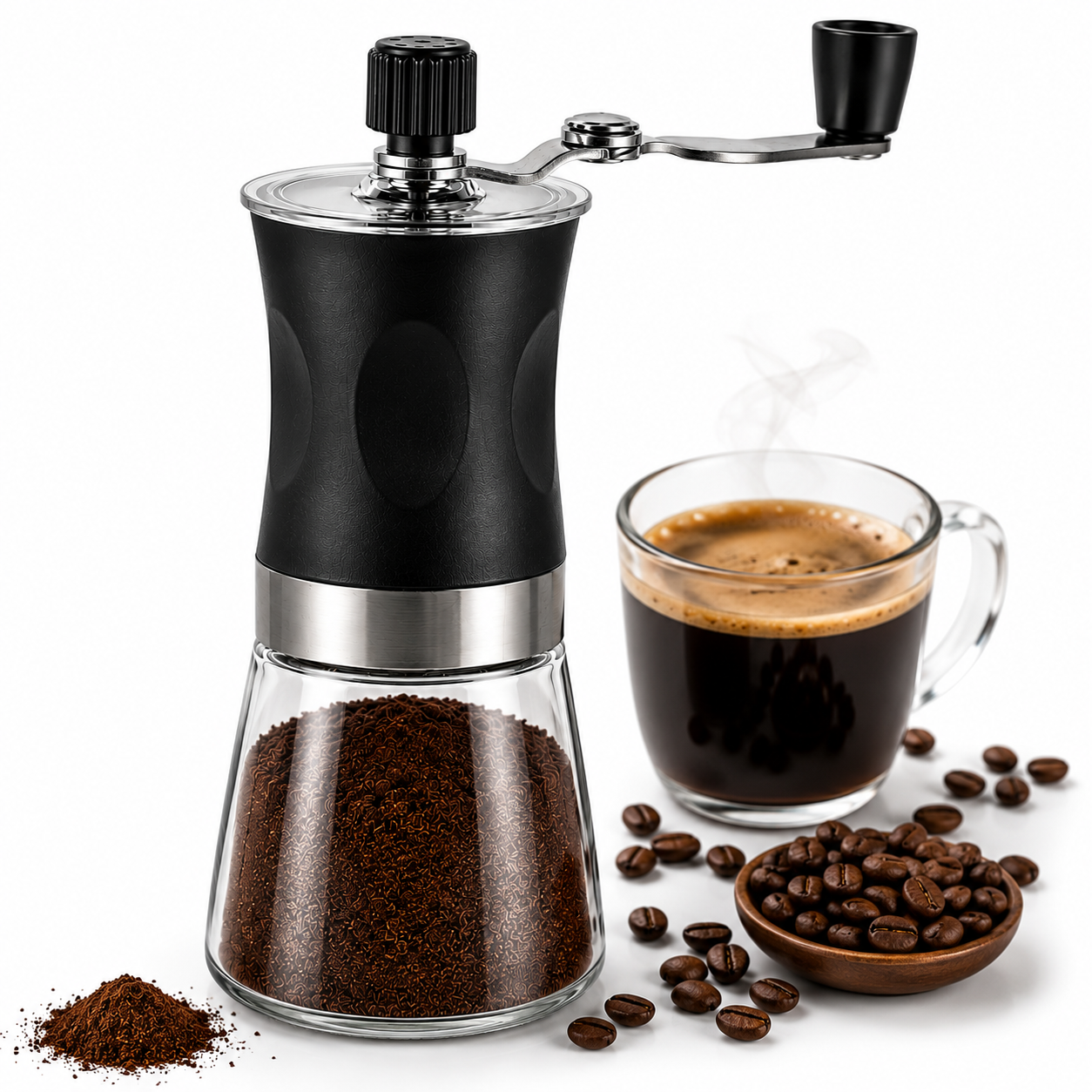 Molino Cafe Manual Moledor De Granos Moledor Cafe Vidrio