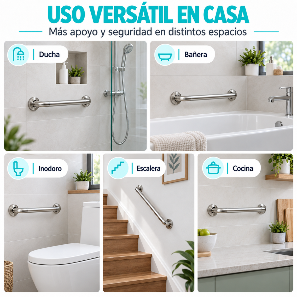 Barra De Seguridad Para Baño 50cm