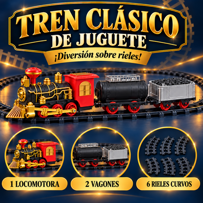 Tren Juguete Juguetes Tren Electrico Humo Para Navidad 9pcs