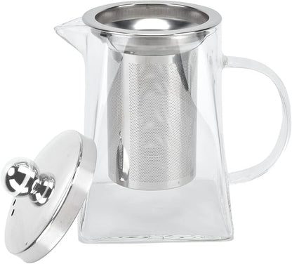 Tetera Difusor De Te Jarra Infusora Borosilicato Acero 750ml
