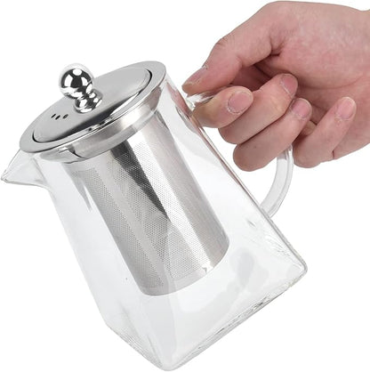 Tetera Difusor De Te Jarra Infusora Borosilicato Acero 750ml