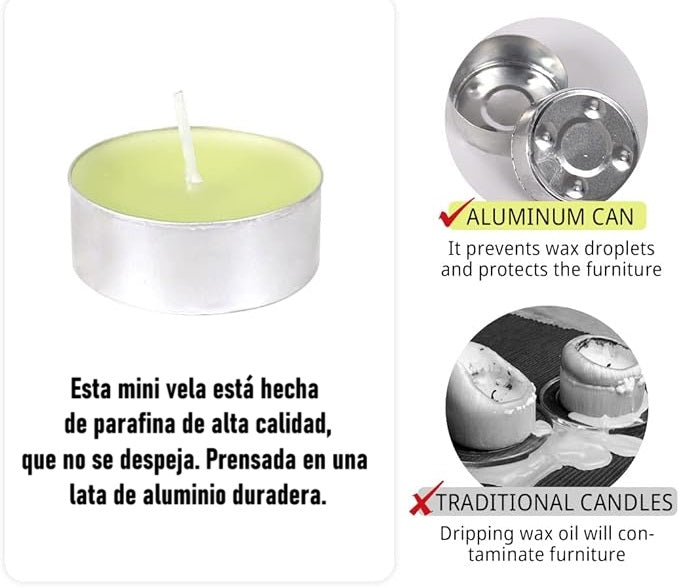 Pack X50 Velas Flotantes Vela Blanca Tea Light Velas Noche