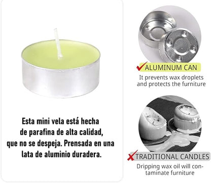 Pack X50 Velas Flotantes Vela Blanca Tea Light Velas Noche