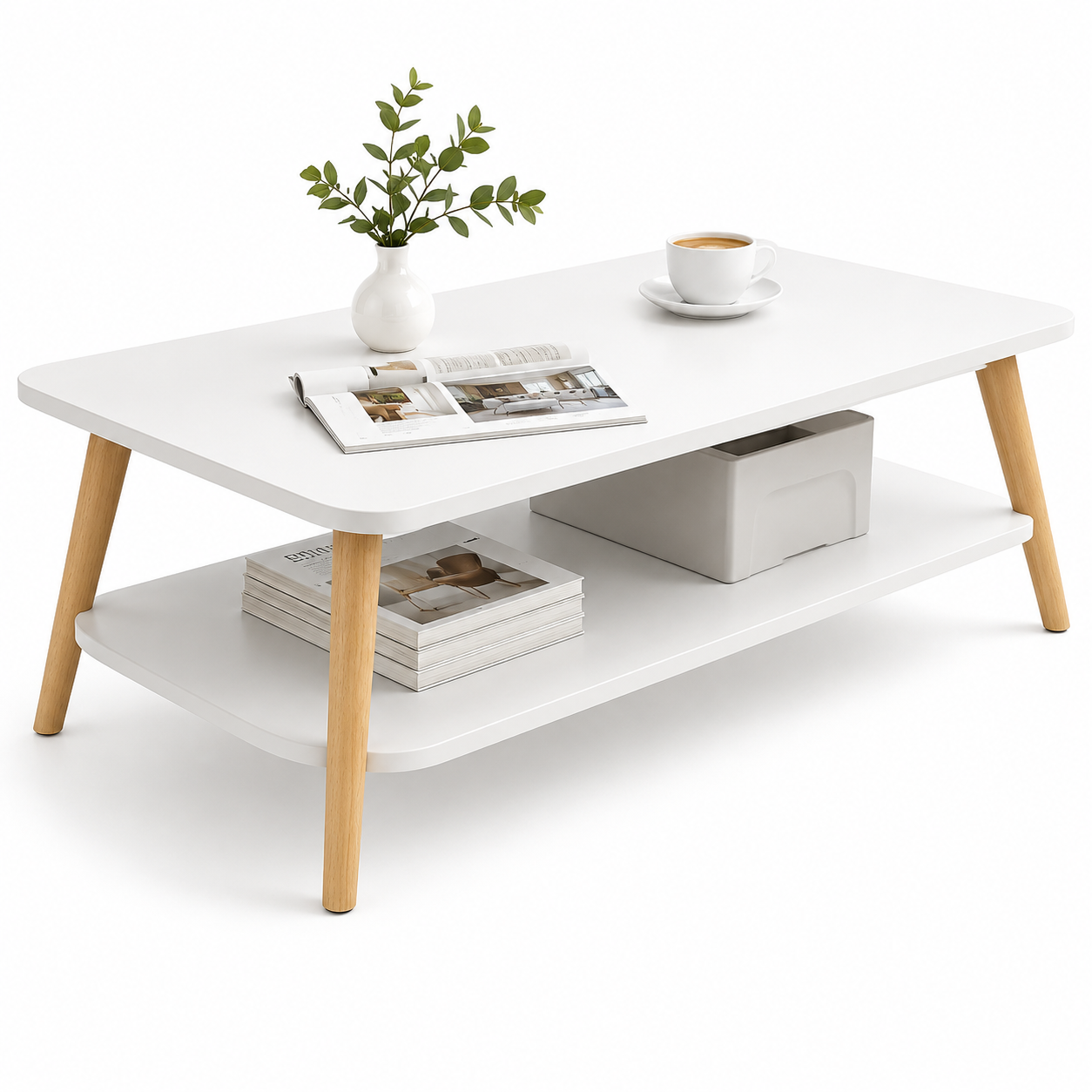 Mesa Centro 2 Niveles Mesa Auxiliar Decorativa Centro Living