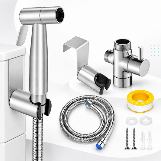 Ducha Bidet Arabe WC Inodoro Acero Inoxidable Con Manguera