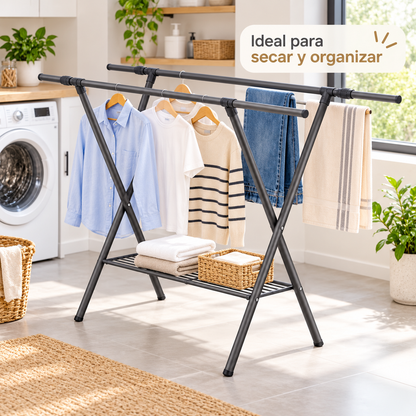 Tendedero De Ropa Plegable Ajustable Extensible 150-230cm