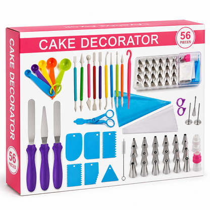 Kit Reposteria 56 Pcs Decoracion Tortas Cupcakes Pasteleria