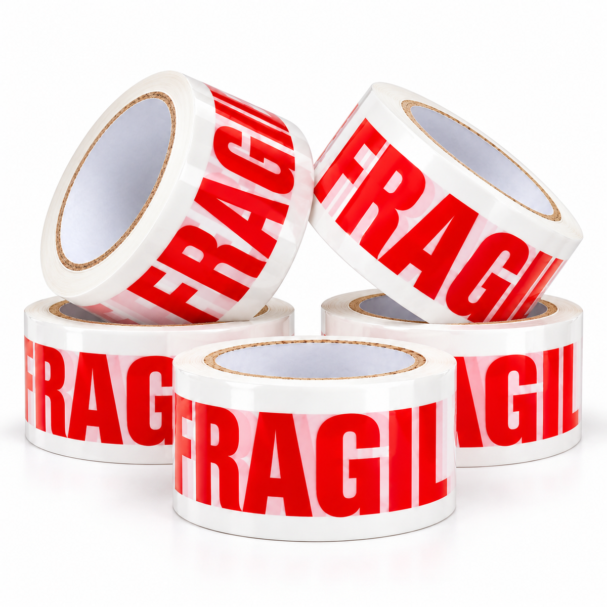 Pack 5 Huincha Fragil Embalaje Cinta Embalaje Fragil 250mts X4.5cm