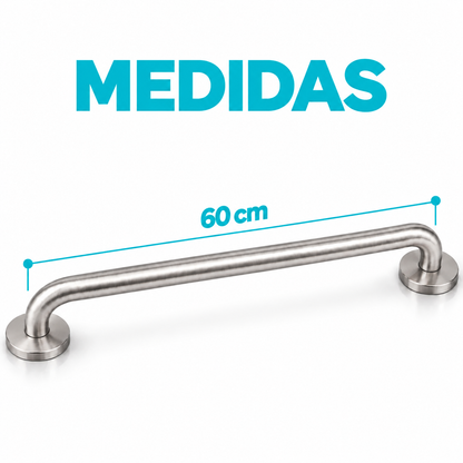 Barra Seguridad Para Baño Manilla Agarradera Acero 60cm