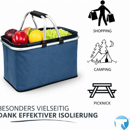 Bolso Termico Cooler Canasta Picnic Plegable Portatil