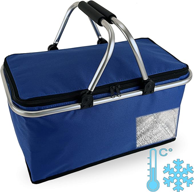 Bolso Termico Cooler Canasta Picnic Plegable Portatil