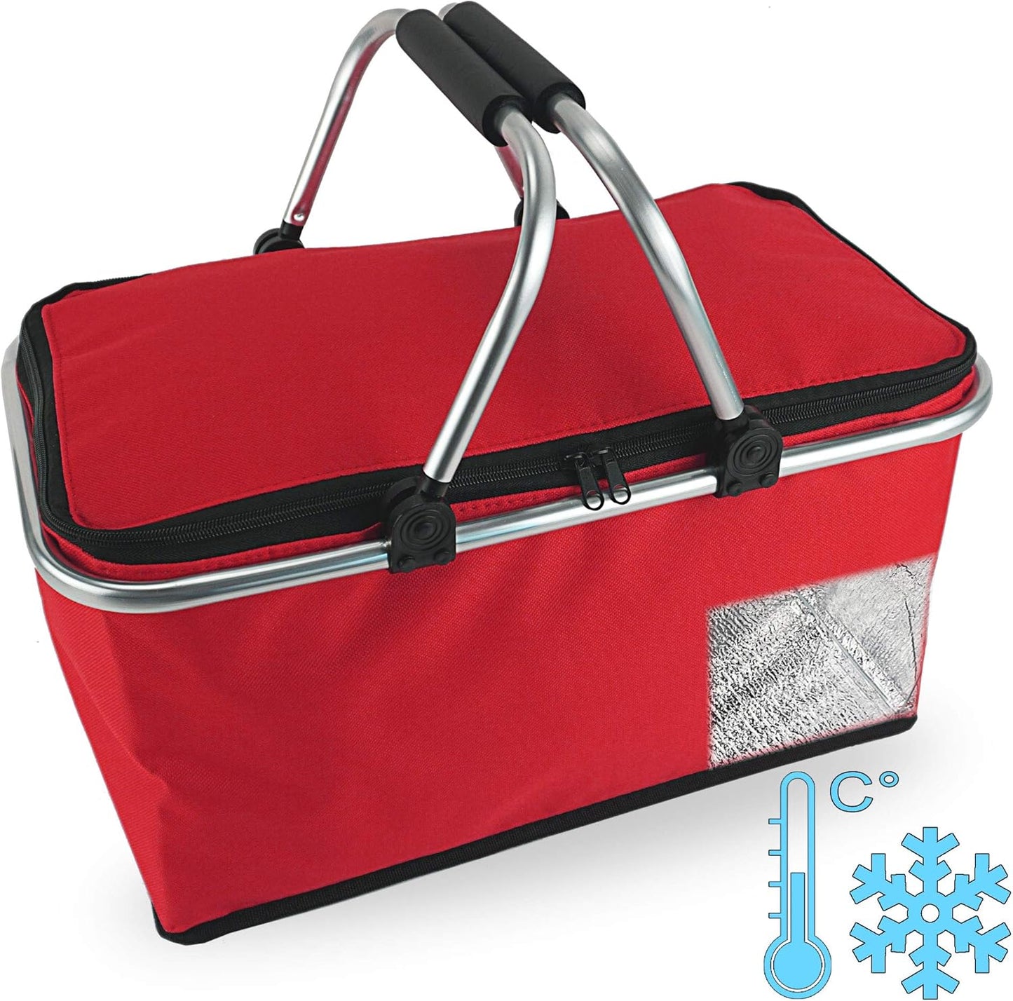 Bolso Termico Cooler Canasta Picnic Plegable Portatil
