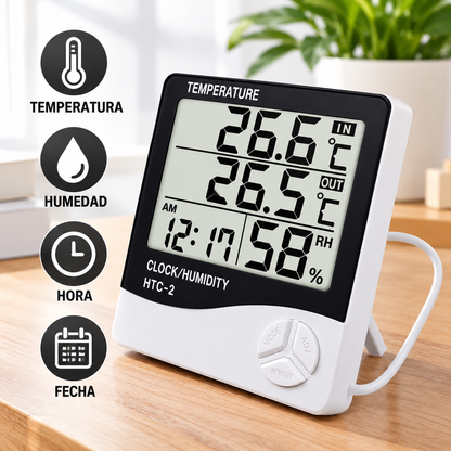 Medidor Temperatura Medidor De Temperatura Reloj Alarma Htc2