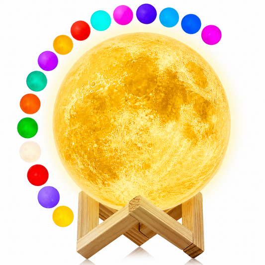 Lampara de Velador Luna 3D LED Multicolor dormitorio