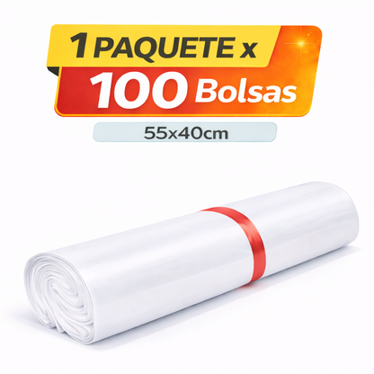 Pack X100 Bolsas De Embalaje Courier Autoadhesiva 55x40cm