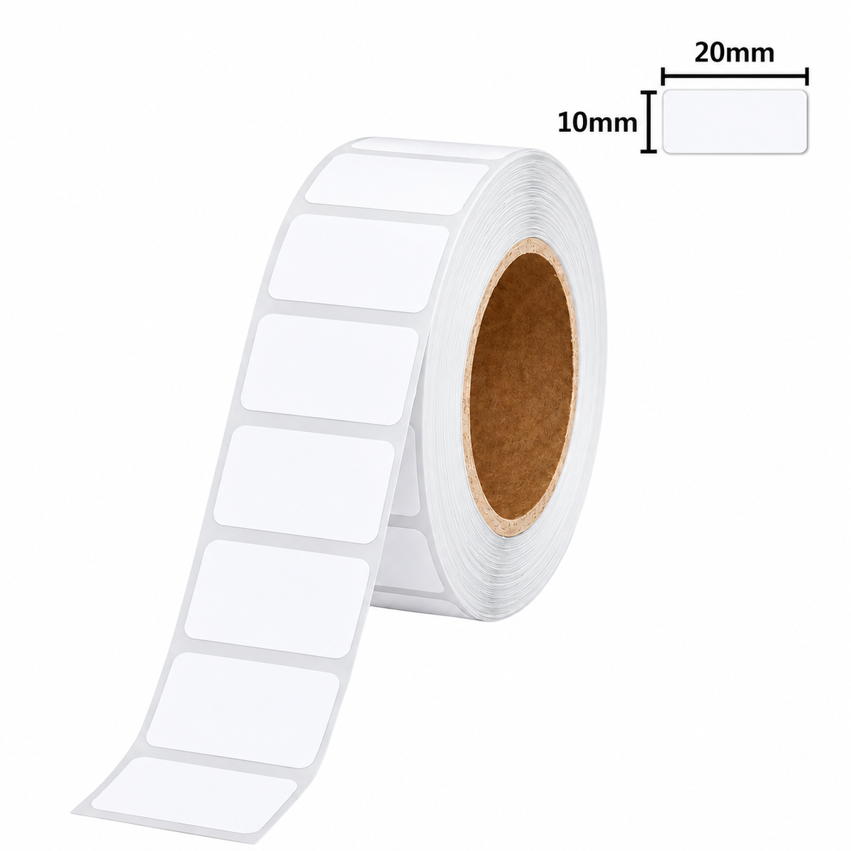 Etiquetas Térmicas Autoadhesivas 20x10mm Rollo 2000 Unidades