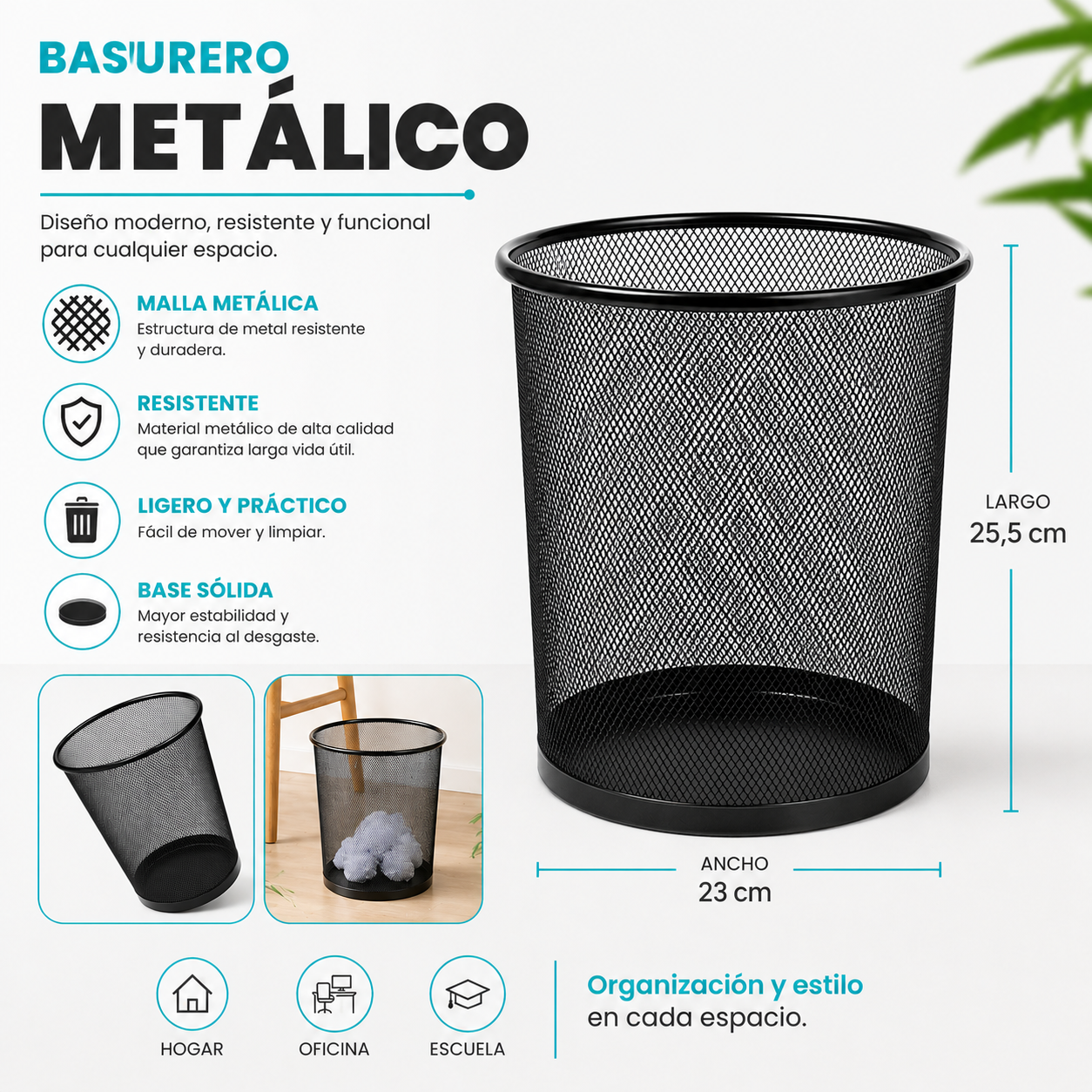 Basurero Metalico Basureros Metalicos Papelero Metalico