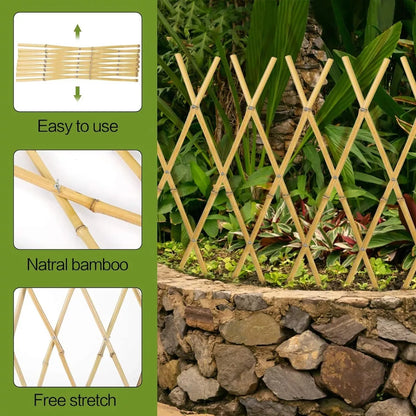 Enrejado Madera Pegable Valla De Bambu Decorativa 120x180cm
