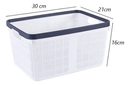 Canasto Plastico Caja Organizadora Cesta Rectangular 30x16cm