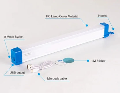 Barra Luz Led Recargable Lampara Portátil Usb Tubo 32cm