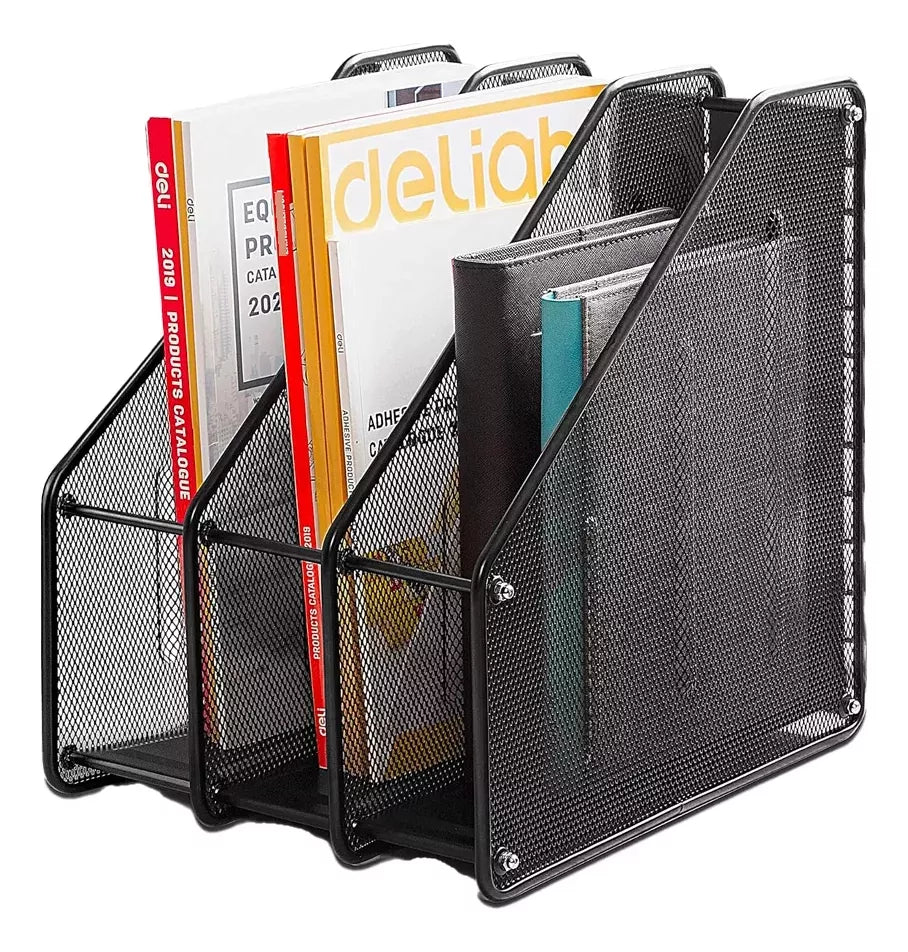 Organizador Revistero Libros Escritorio Metalico 3 Niveles