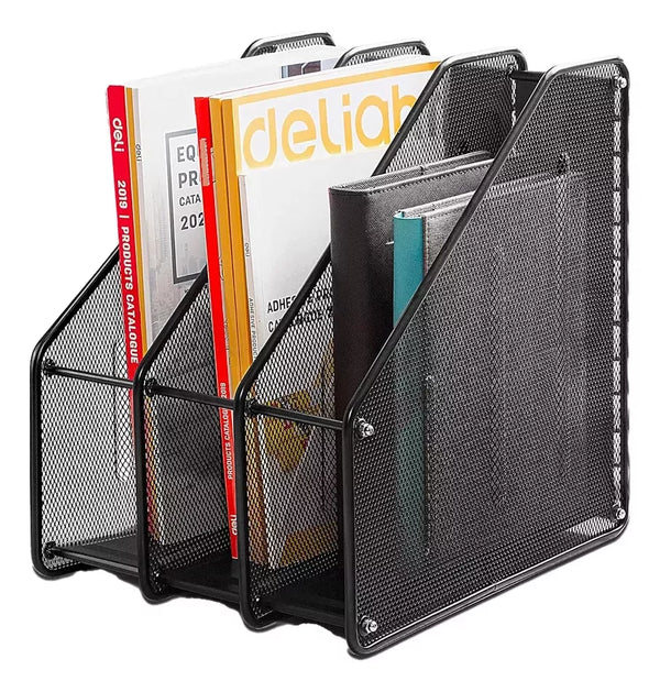 Organizador Revistero Libros Escritorio Metalico 3 Niveles