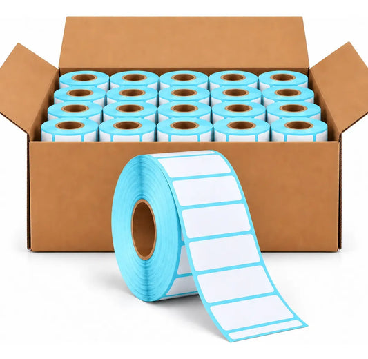 X50 Rollos Etiquetas Térmicas Autoadhesivas 30x20mm 1000 Unidades