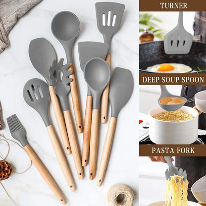 Set X12 Utensilios De Cocina Antiadherentes