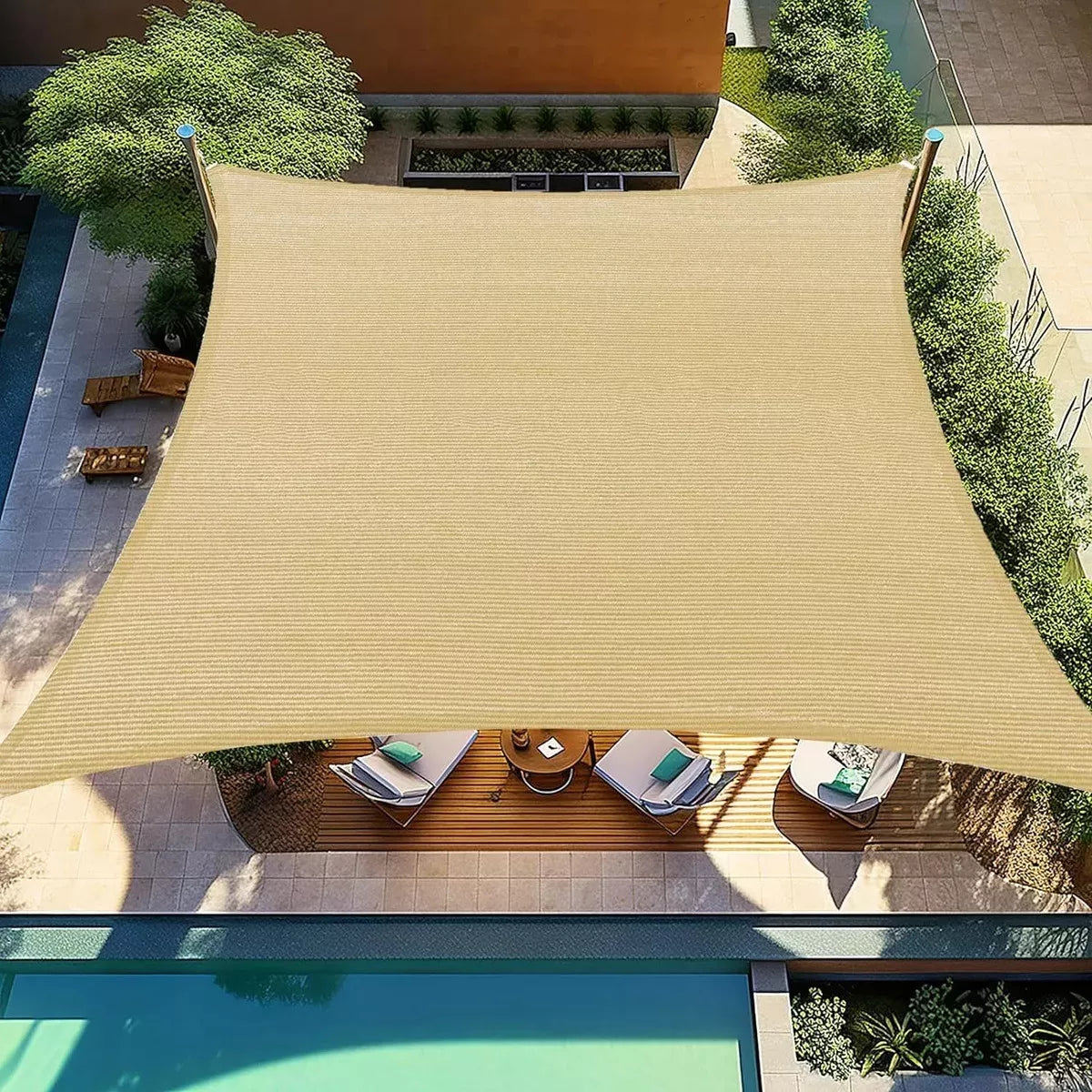 Toldo Rectangular Vela Sombreadora Toldo Impermeable 4x5 Mts