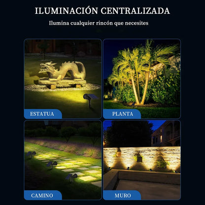 Led Solar Cesped Luz Foco Al Aire Libre Jardin Foco Estaca