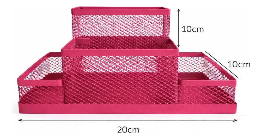 Porta Lapices Canasto Organizador Metal Multiuso Portalapiz