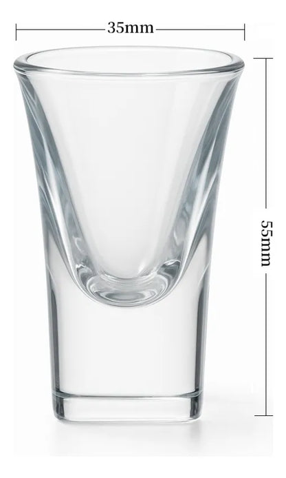 X6 Pack Vasos Shot De Vidrio Trago Corto Tequila 15ml