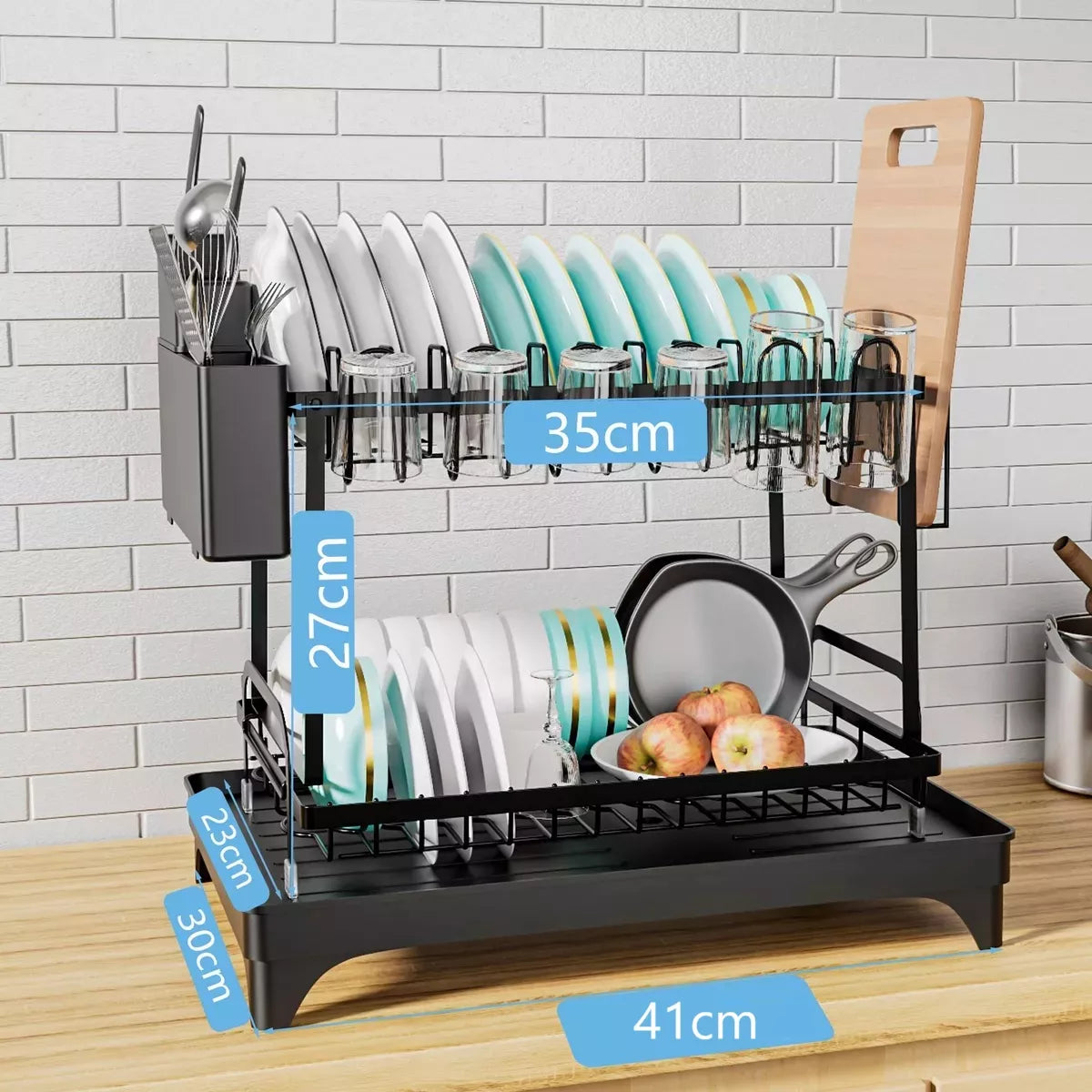 Secador Escurridor De Loza Secaplatos Inoxidable 2 Niveles