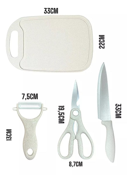 Set Tabla Para Cortar Carne Tabla De Cocina Plastica 4pzs