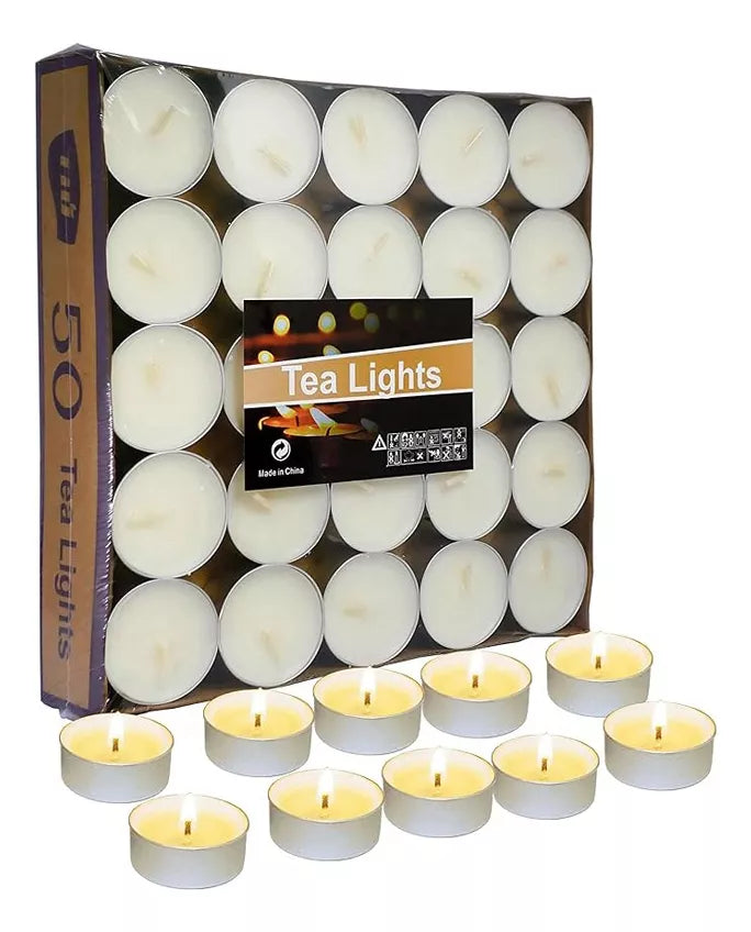 Pack X50 Velas Flotantes Vela Blanca Tea Light Velas Noche